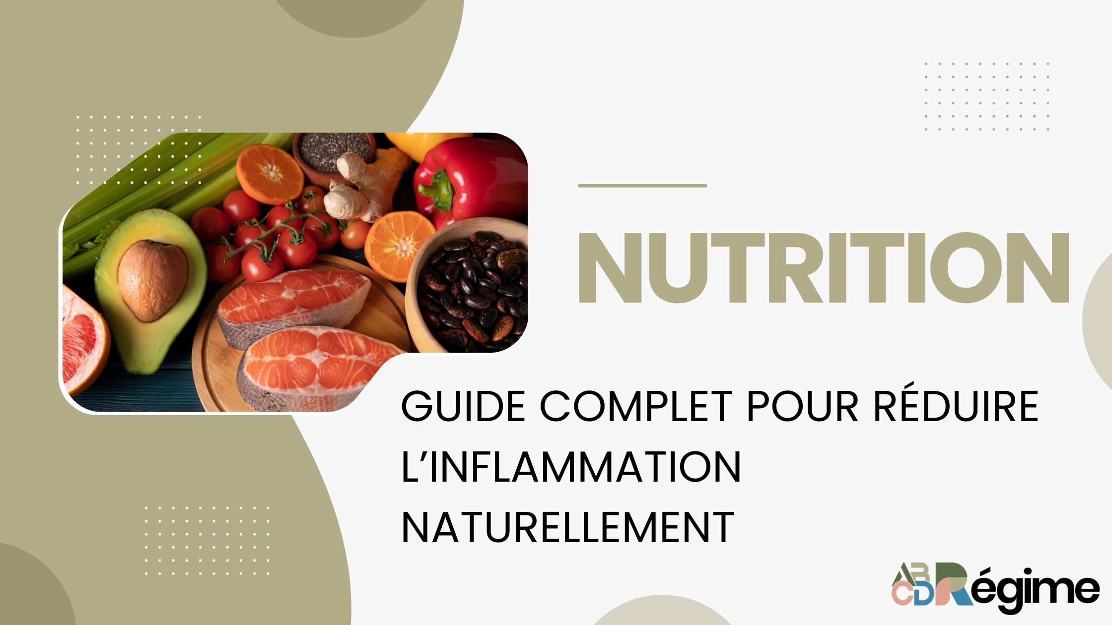 alimentation anti-inflammatoire composée de légumes verts et fruits riches en antioxydants ainsi que d'oméga-3