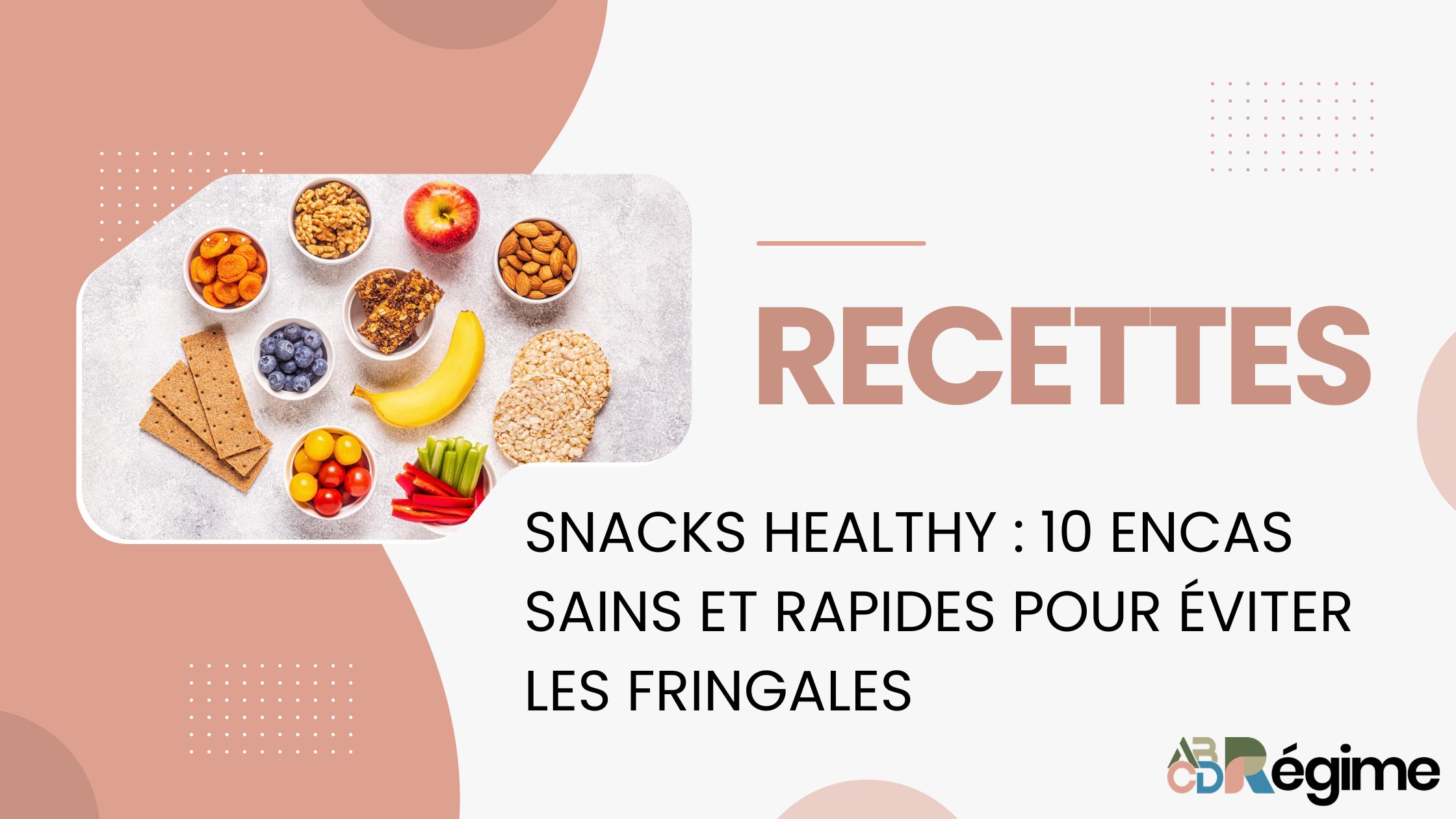 alt="snack healthy concept collation saine vue du dessus avec fruits noix et aliments sains"